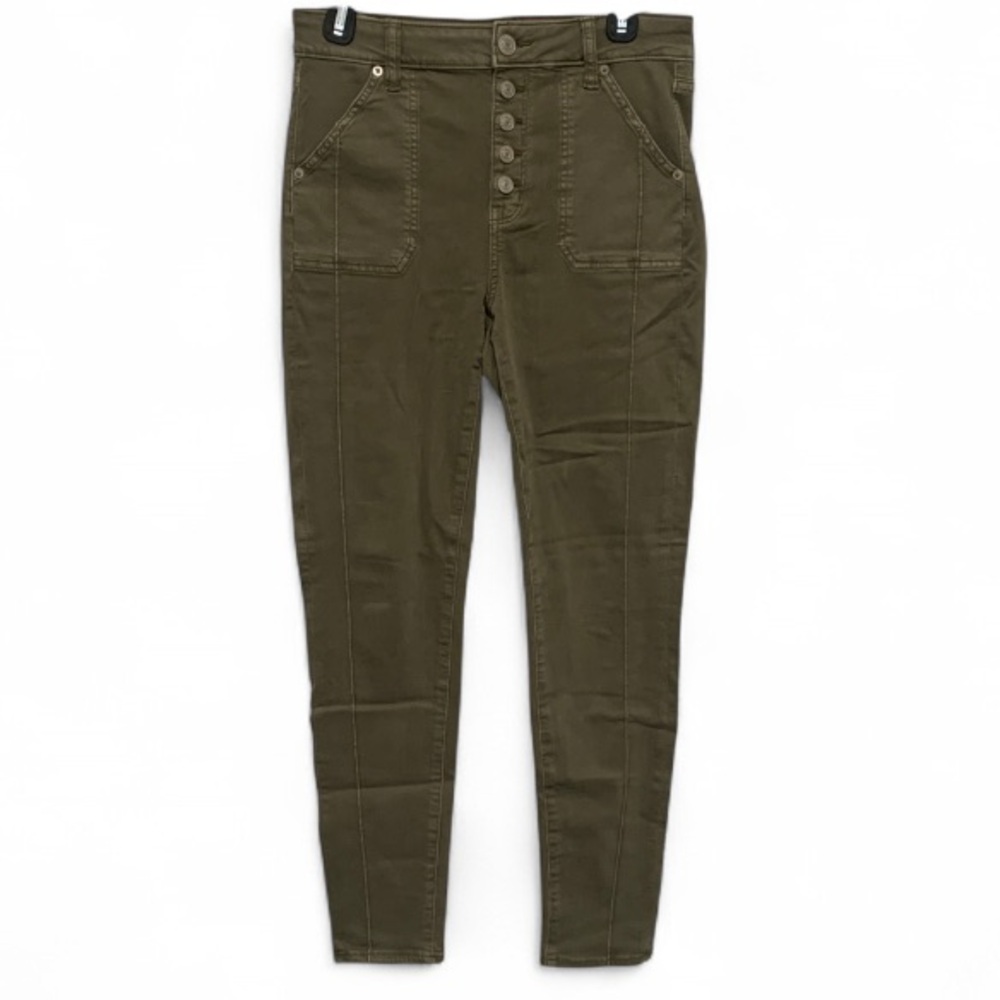 American Eagle Green Button Fly High Rise Jegging Jeans Size 10